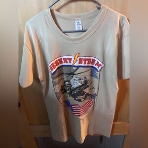 Vintage Operation Desert Storm Shirt Mens L Military 90s Short Sleeve